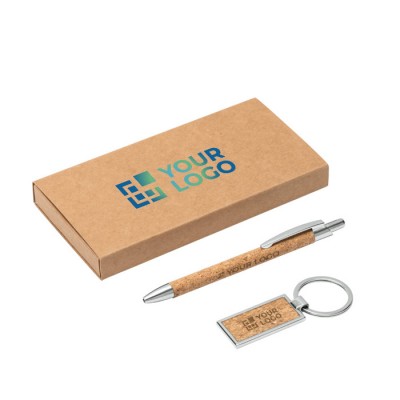 Set ecológico de bolígrafo y llavero