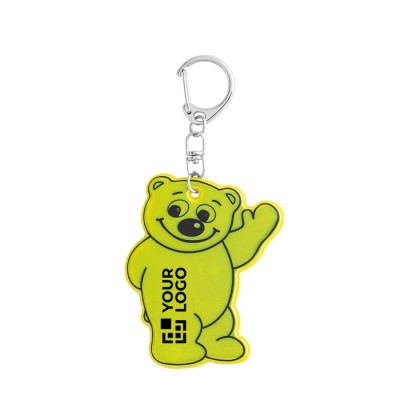 Llavero merchandising con forma de oso color amarillo