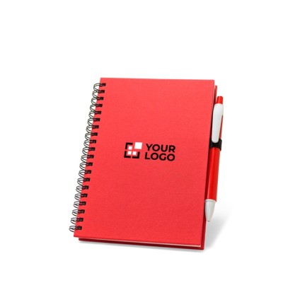 Libreta de anillas con papel reciclado y boli vista principal