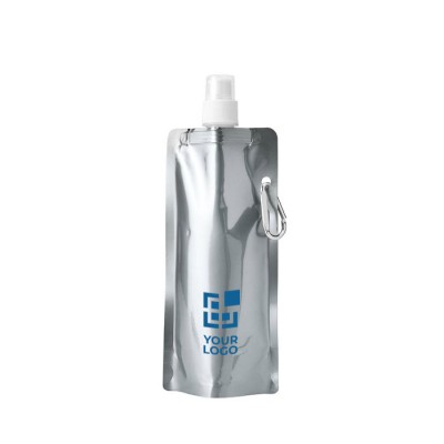 Botella plegable con logo y mosquetón