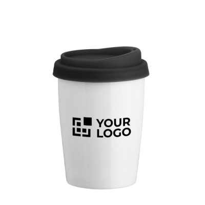 Vasos take away de porcelana con tapa vista principal