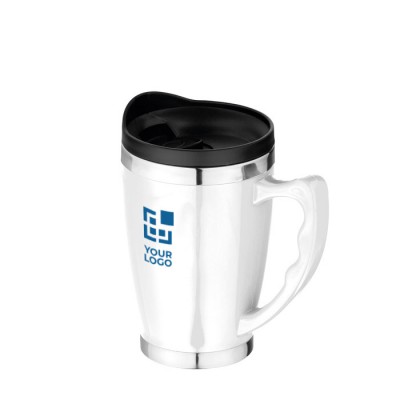 Taza de viaje personalizada con tapa