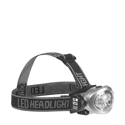 Linterna frontal con 8 leds blancos y 2 rojos que incluye diadema