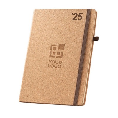 Agenda B5 con logo de color natural