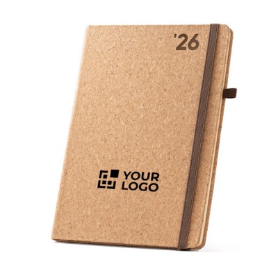 Agenda B5 con logo de color natural