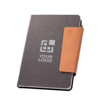 Agenda A5 en piel reciclada con logotipo