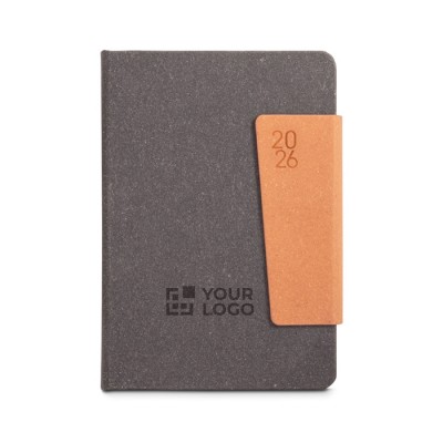 Agenda A5 en piel reciclada con logotipo