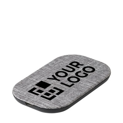 Cargador sin cables personalizado color gris