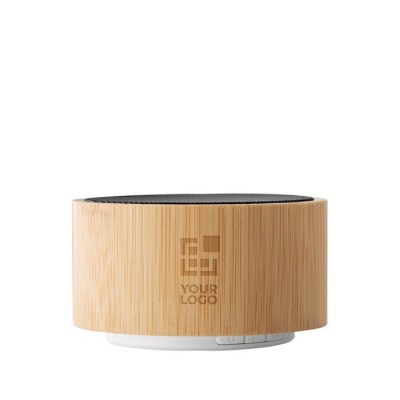 Altavoz Bluetooth personalizado bambú vista principal