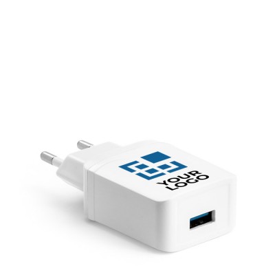 Adaptador USB personalizado para carga color blanco