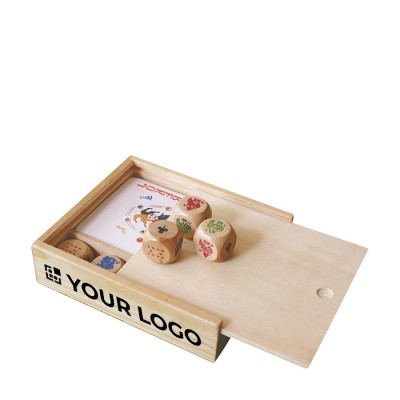 Set de 2 juegos para regalo empresa color madera