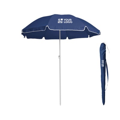 Sombrillas de playa personalizadas para clientes color azul