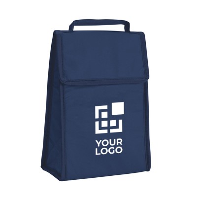 Bolsa térmica plegable con logo color azul