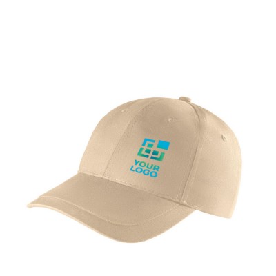 Gorra de algodón reciclado de 6 paneles con hebilla ajustable 280 g/m2