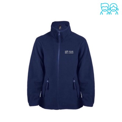 Chaqueta polar para niño 300 g/m2 color azul oscuro