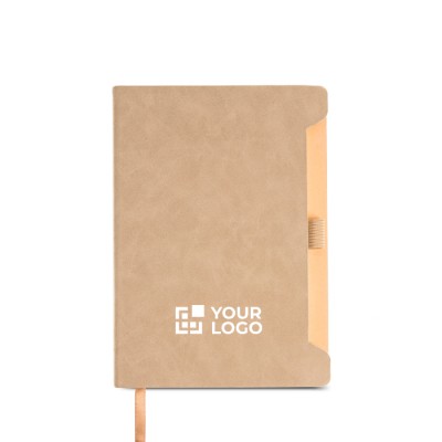 Libreta ecológica con soporte lateral para bolígrafo A5 hojas lisas Libreta ecológica con soporte lateral para bolígrafo A5 hojas lisas