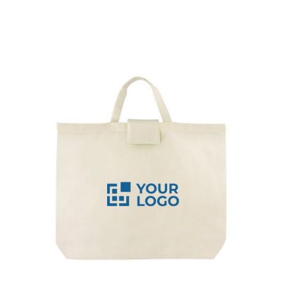 Bolsa plegable para la compra de algodón con asas cortas 110 g/m2