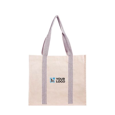 Bolsa de algodón natural con asas en varios colores 300 g/m2