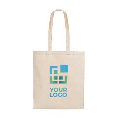 Bolsa de algodón con asas largas e interlock resistente 240 g/m2 Bolsa de algodón con asas largas e interlock resistente 240 g/m2