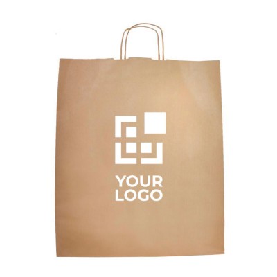 Bolsa grande ecológica de kraft para ir de compras 100 g/m2