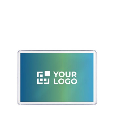 Imán rectangular personalizable en papel a 1 cara 90x60mm