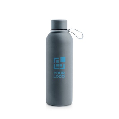 Botella térmica de acero inoxidable con acabado de goma 500ml