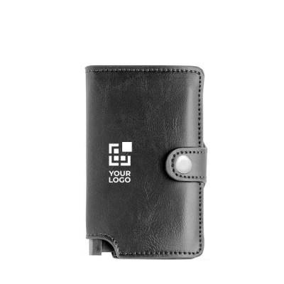 Cartera de cuero sintético con tarjetero automático con RFID