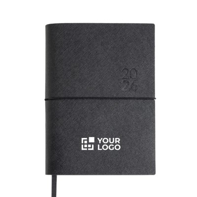 Agenda diaria en español y portugués con cierre elástico tubular A5 Agenda diaria en español y portugués con cierre elástico tubular A5