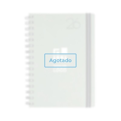 Agenda diaria en español y portugués con funda de piel PU y doble anilla A5 - agotado