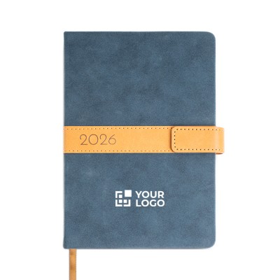 Agenda de vista diaria en español y portugués con tapa nubuck A5 Agenda de vista diaria en español y portugués con tapa nubuck A5