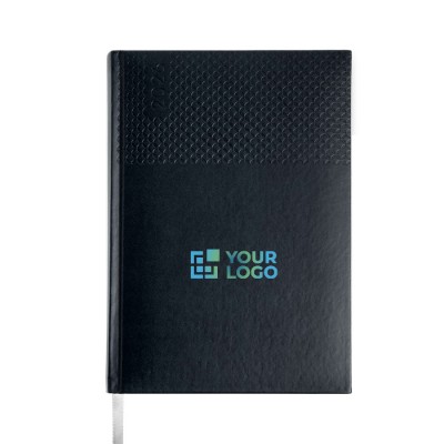 Agenda diaria con cinta plateada en español y portugués y cubierta de PU A5 Agenda diaria con cinta plateada en español y portugués y cubierta de PU A5