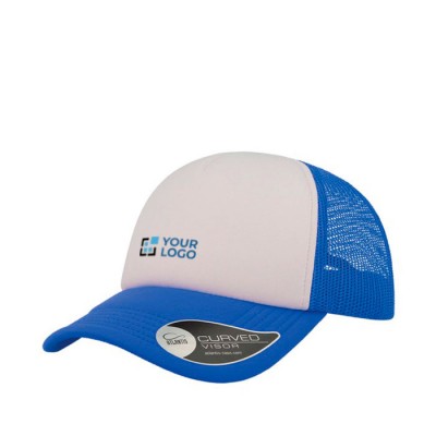 Gorra de poliéster con visera curvada y acolchada de 80 g/m2