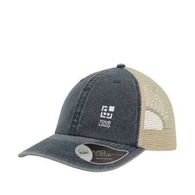 Gorra de camionero vintage en algodón con malla trasera 250 g/m2