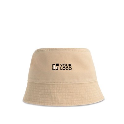 Gorro estilo bob de algodón reciclado con dos ojales 260 g/m2