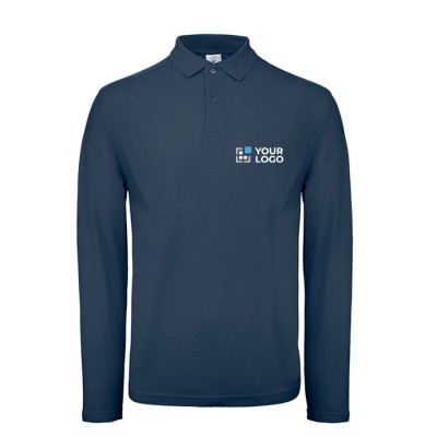 Polo de algodón de manga larga para hombre 180 g/m2 B&C