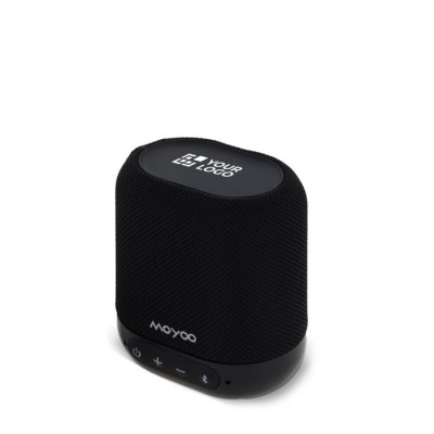 Altavoz bluetooth negro pequeño portátil en forma de cubo
