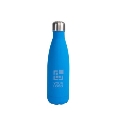 Botella de acero de doble pared con acabado en goma 500ml