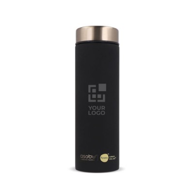 Botella elegante de acero inoxidable y tecnología Asobu 500ml color negro