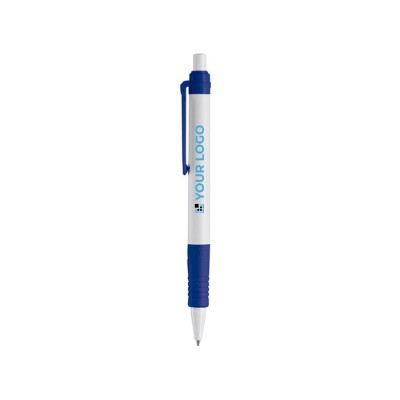 Bolígrafo pulsador de material biodegradable de tinta azul