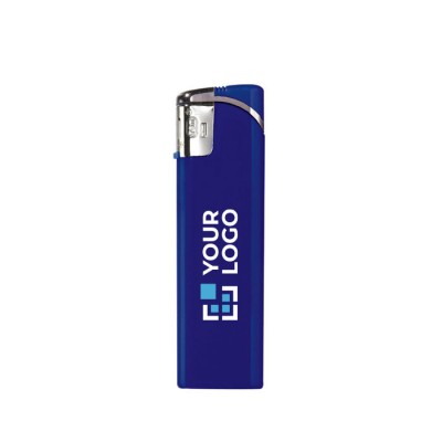 Encendedor electrónico recargable de un mismo color con punta plateada