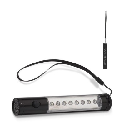 Linterna de aluminio con luz LED continua o intermitente