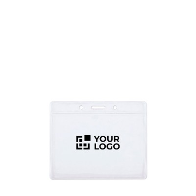 Identificador transparente en forma horizontal para lanyard