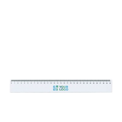Regla de plástico blanco para personalizacíon 30cm