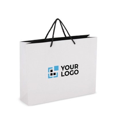 Bolsa de papel para regalo con asas e interior color negro 40x12x30 cm