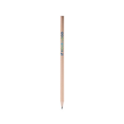 Clásico lápiz redondo de madera 100% ecológica de color natural
