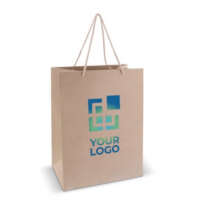 Bolsa de papel para regalo mediana con asas de algodón 120 g/m2 EU