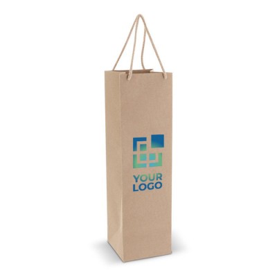 Bolsa de papel de regalo para vino hecha en EU 120 g/m2