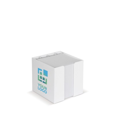Cubo de 800 hojas blancas en caja porta lápices 10x10x10cm
