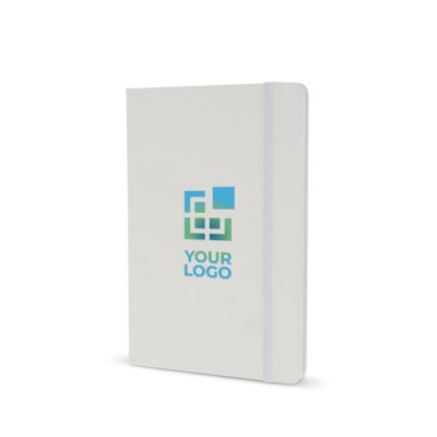 Libreta de PU en varios colores vivos con cinta a juego y papel FSC A5