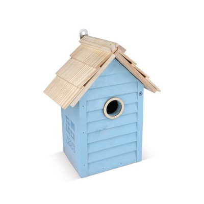 Caja color pastel de anidación con abertura de 30mm para pequeñas aves